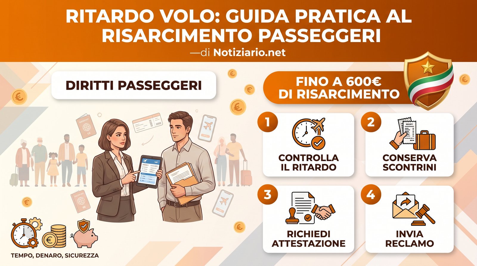 risarcimento ritardo volo