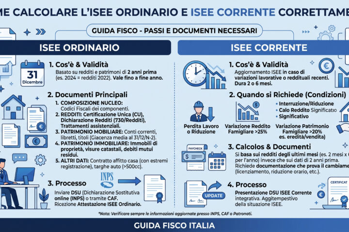 isee ordinario e isee corrente